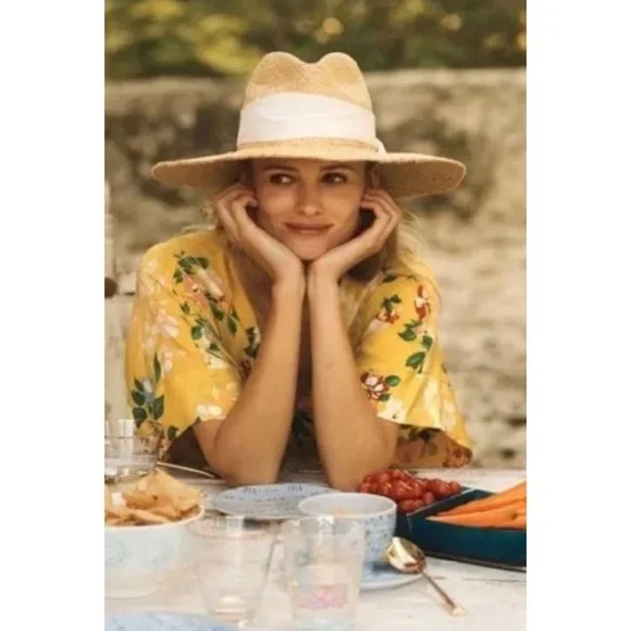 NWT Anthropologie Yumi Kim 100% Silk Floral Yellow Wrap Blouse Small​​​ - Picture 8 of 11